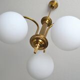Vintage chandelier of the 60s in brass