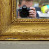 Mirror Louis Philippe gilded with gold leaf 78x105cm