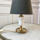 Table lamp in alabaster and brass 50s