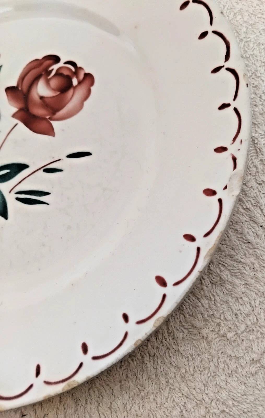 Set of 5 Vintage Badonviller Deep Plates