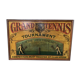 English wooden painting in relief "tennis tournament"