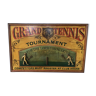 Tableau anglais en bois en relief « tournoi de tennis »