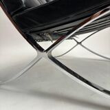 Paire de chauffeuses Barcelona attribuées à Mies Van Der Rohe pour Knoll International, années 1980