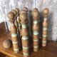 Old game of 9 skittles + vintage wooden ball