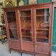 Display cabinet library 3 doors Louis XVI style in wood