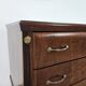 Vintage six-drawer oak chest of drawers with glass top, 1960