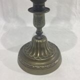 Crystal and bronze oil lamp