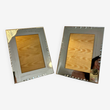 Art deco beveled mirror photo frame