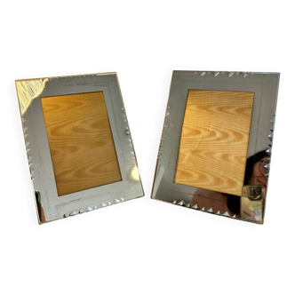 Art deco beveled mirror photo frame