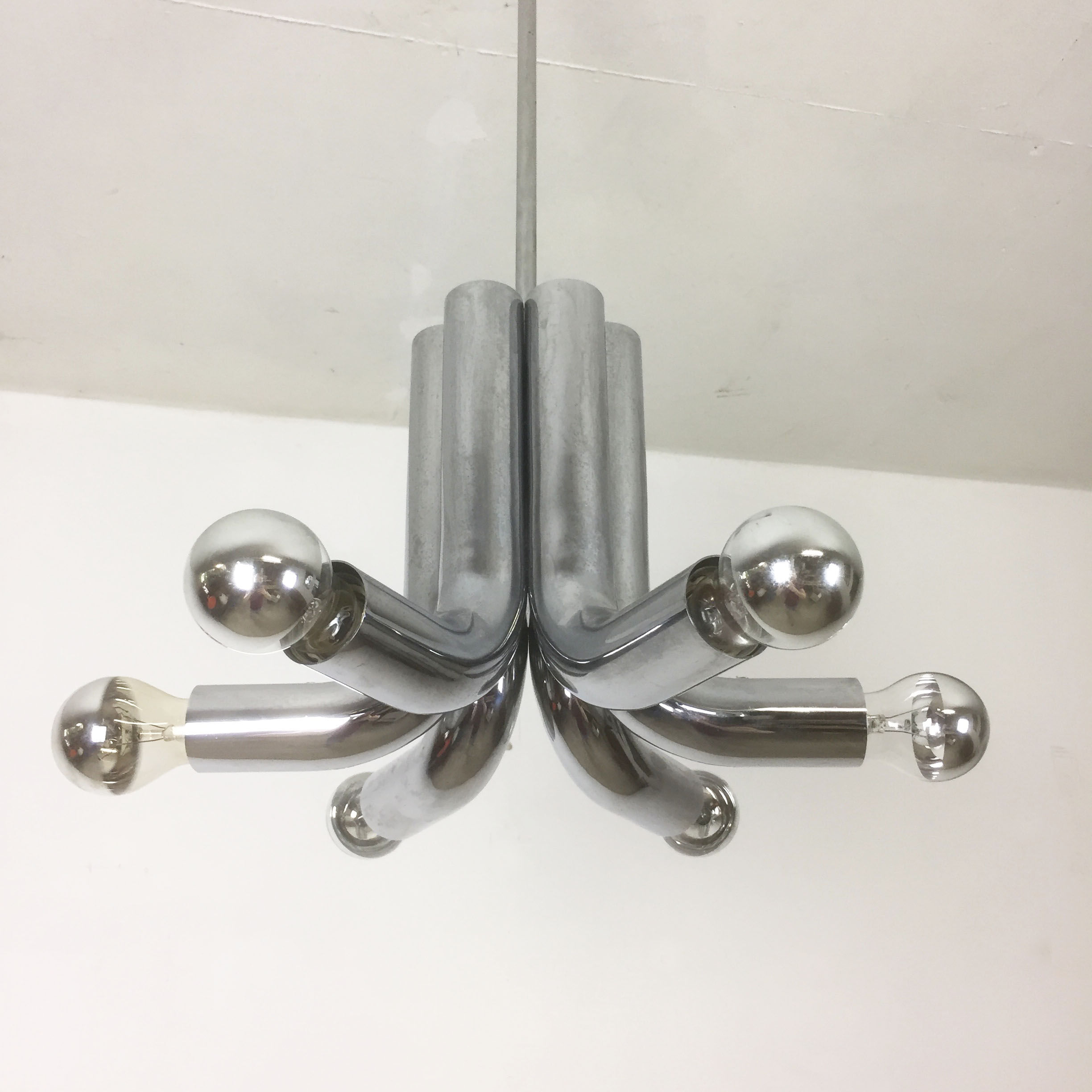Modernist suspension chrome Sputnik of Cosack Lights