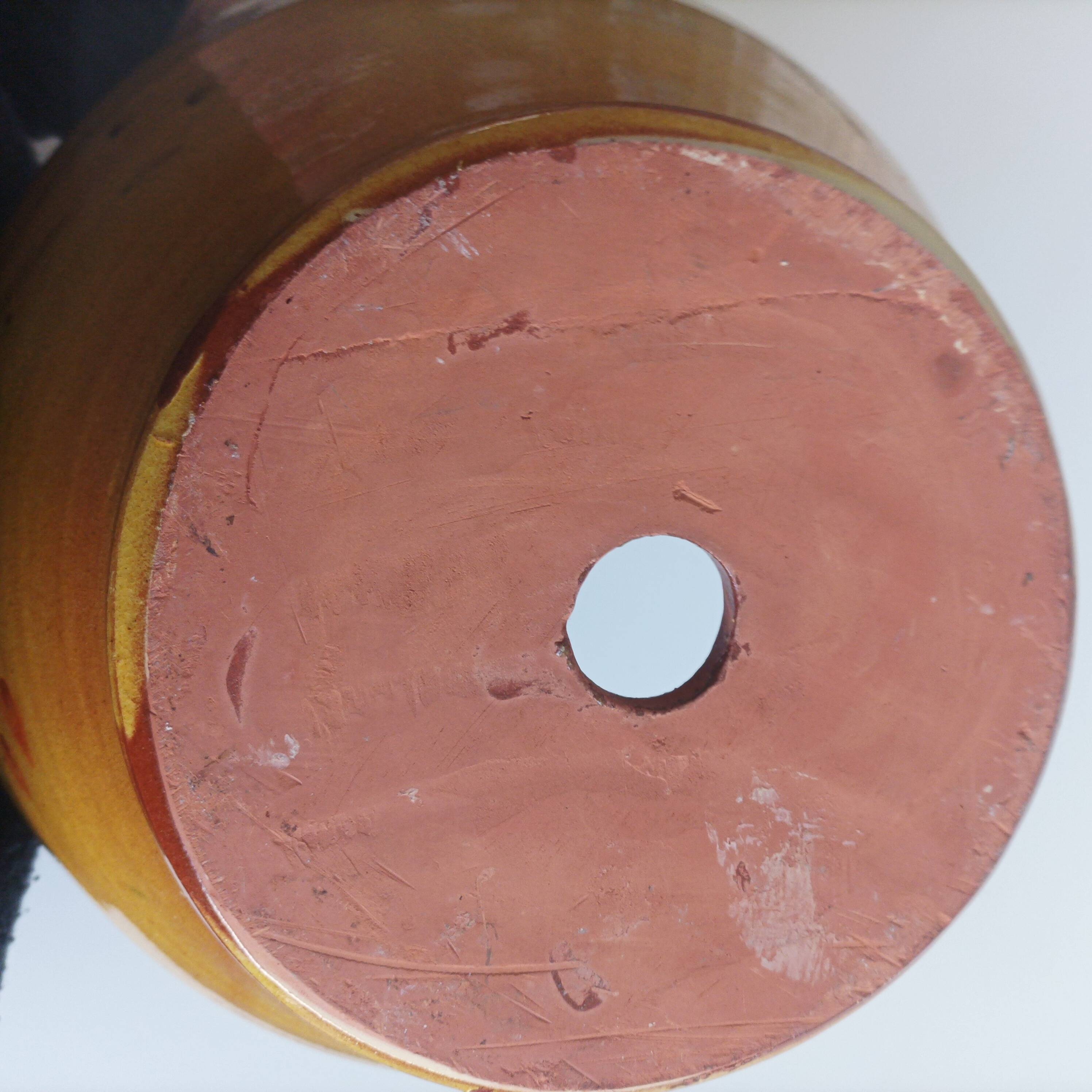 Pot de fleurs cache-pot terre cuite vernissée