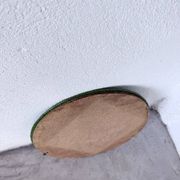 Woven wicker round mirror 1960
