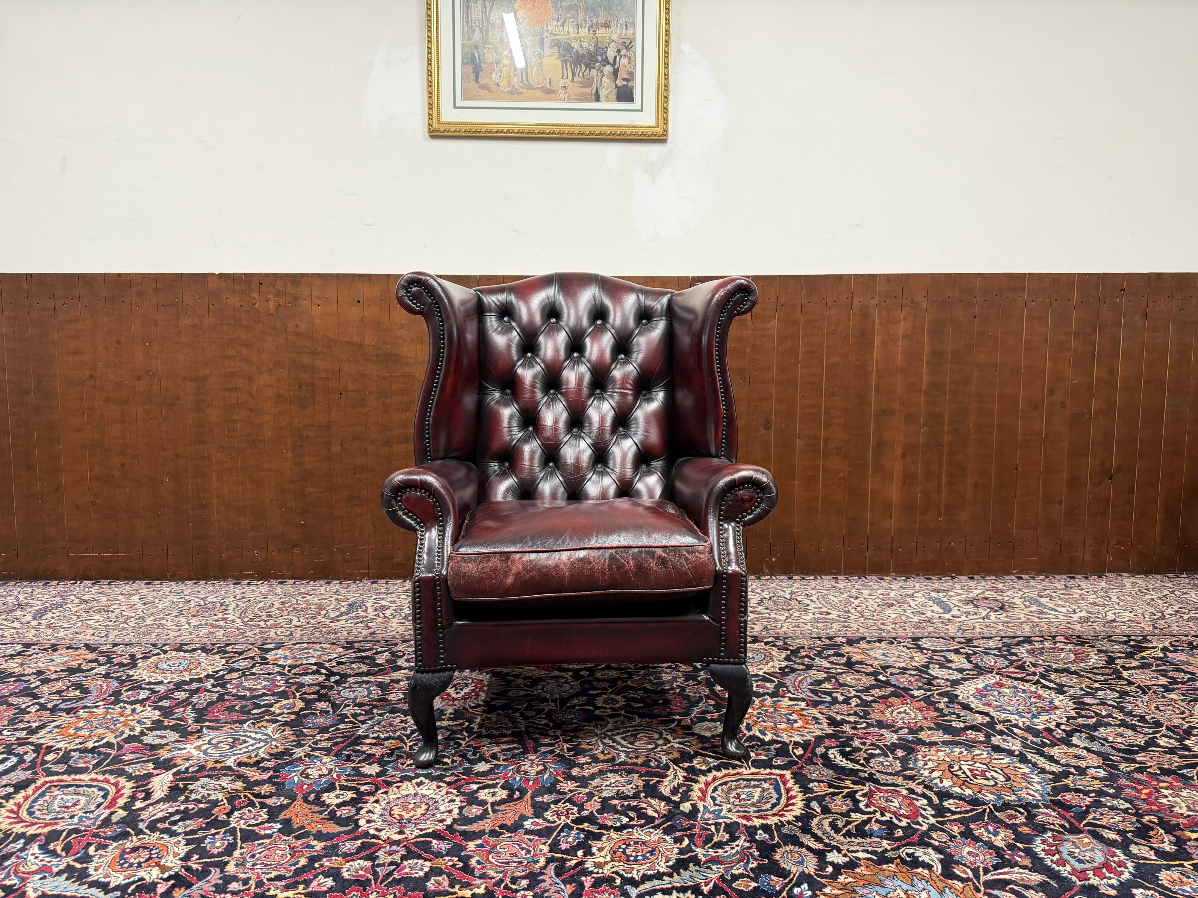 Fauteuil Chesterfield anglais classique