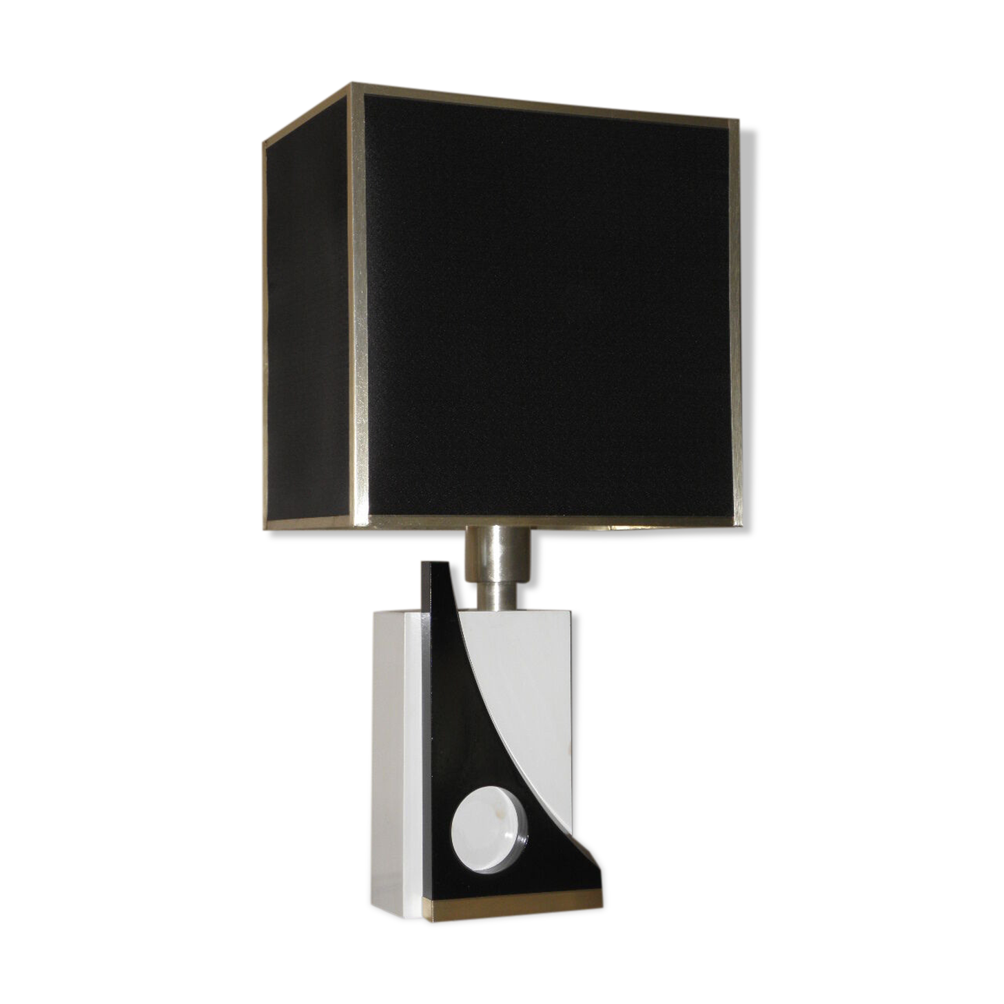 Vintage black white table lamp