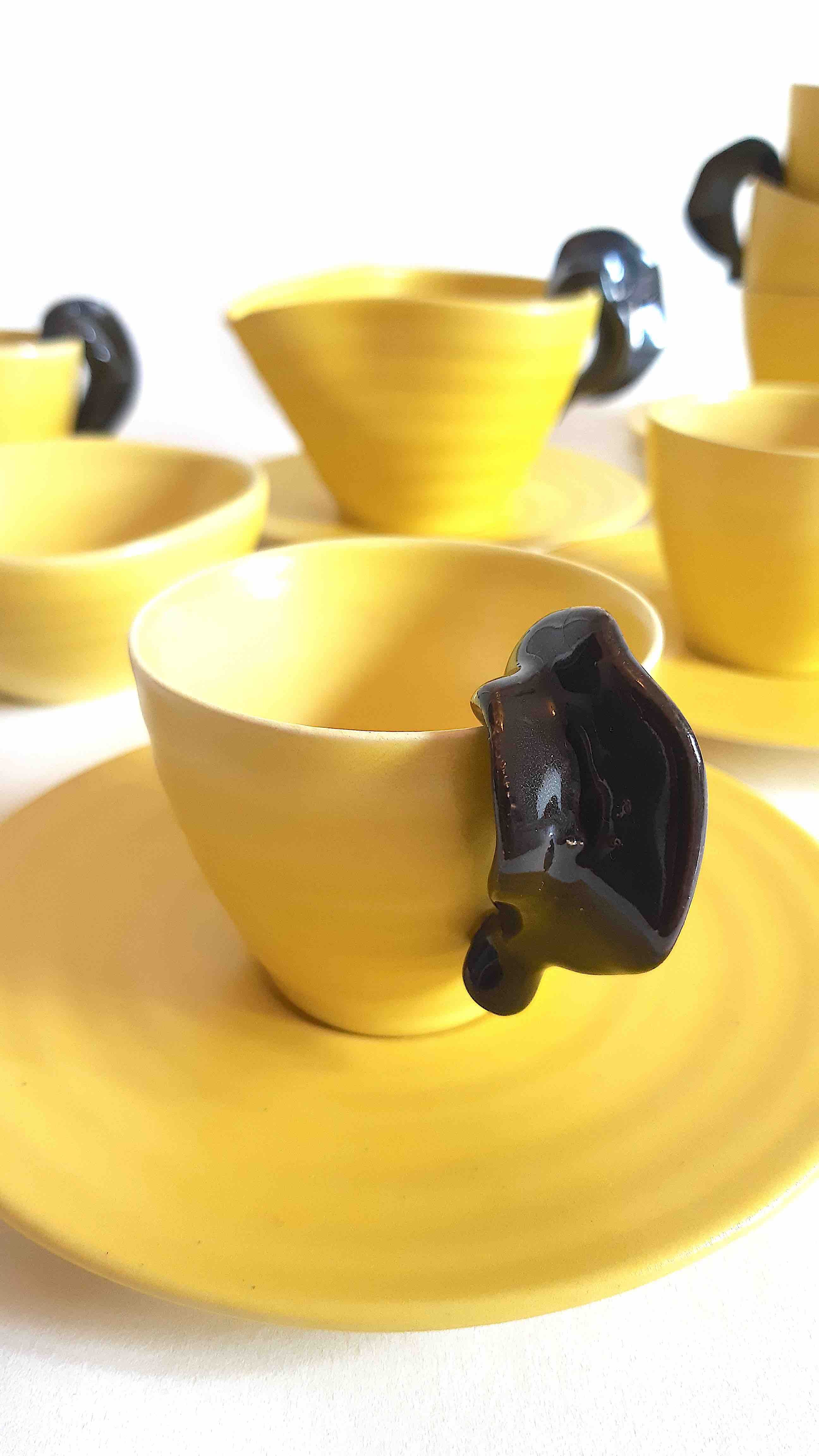 Tea set in vintage ceramic design 60s