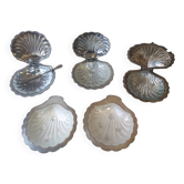 5 scallop butter dishes
