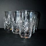 Set of 6 juice glasses longdrink tumbler Junon crystal from Lorraine Lemberg DlG Chantilly Saint-Louis