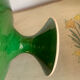 Cup on pedestal / Openwork compote in emerald green ceramic – Vi