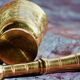 Mortar and its brass pestle with oriental gold and silver motifs
