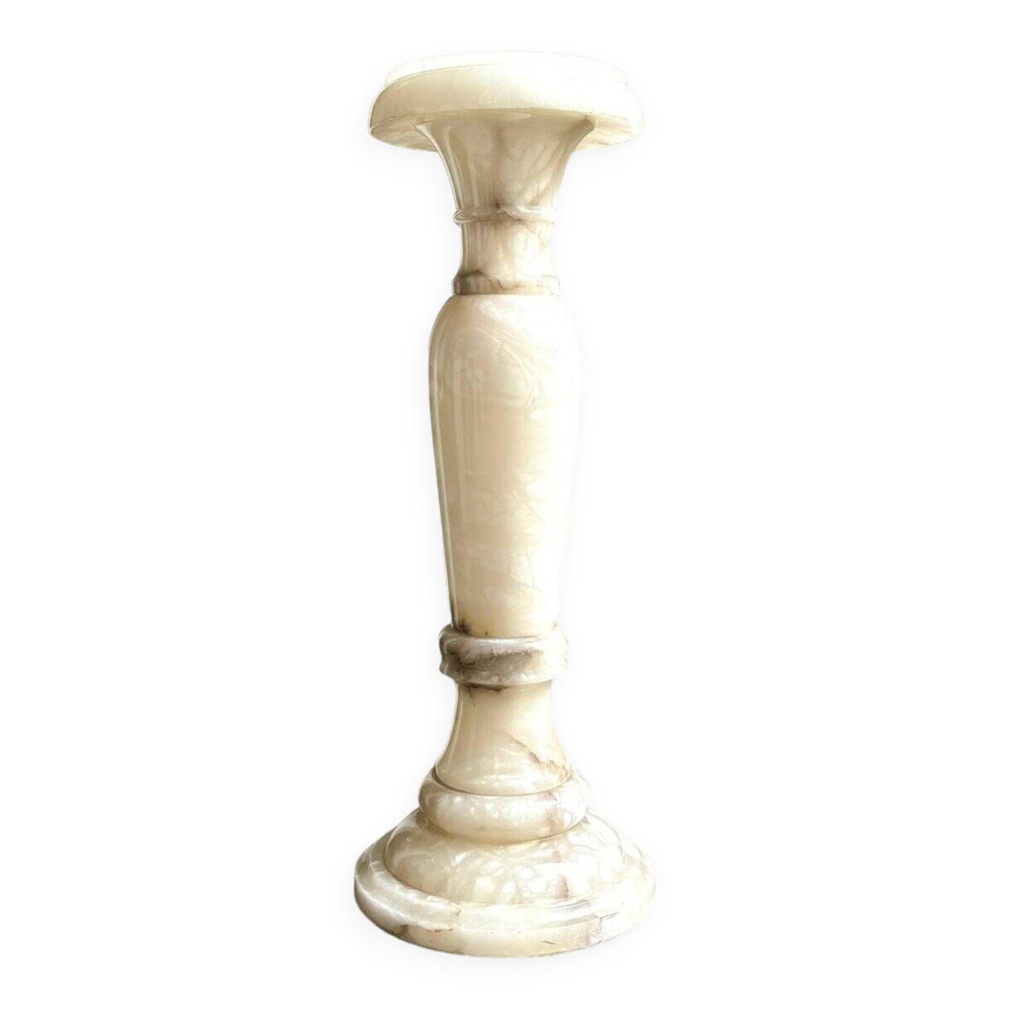 Column, alabaster saddle