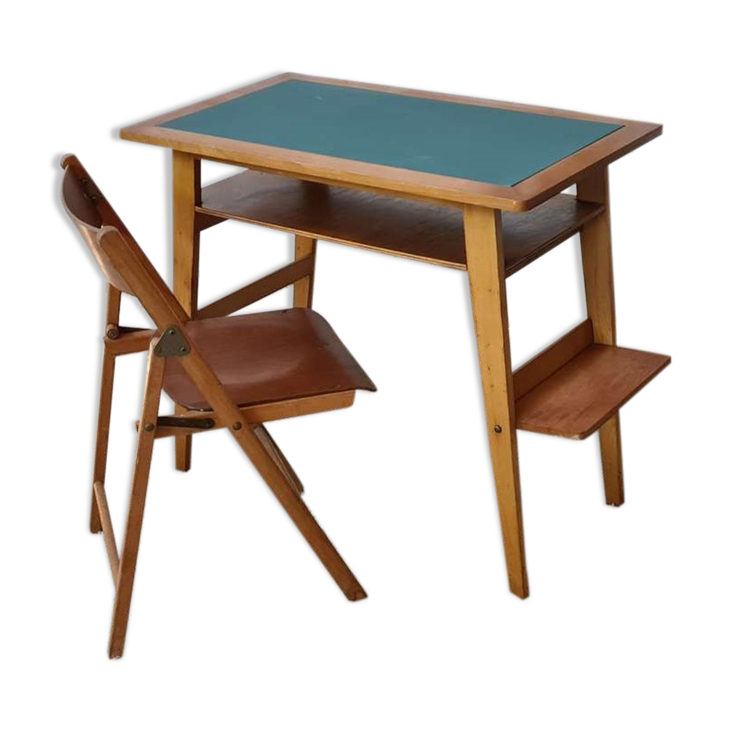 Vintage desk and school chair