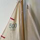 Basin sailboat "Tirot 500" navigable wood, antique toy with pretty vintage colors