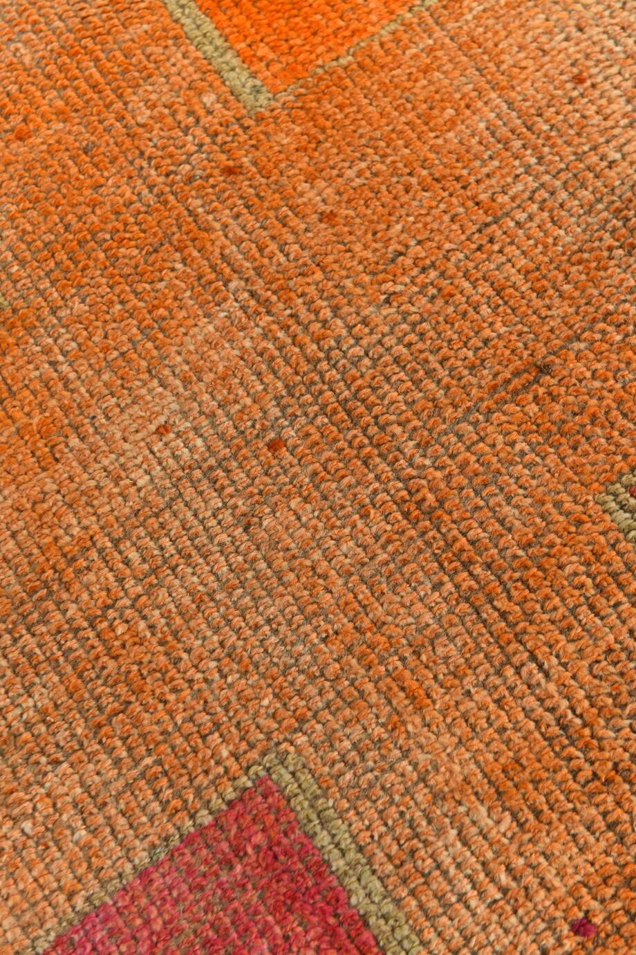 Vintage Mid Century Modern Super Soft Runner Rug, 86x302Cm