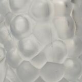 Vintage 1950s French Frosted Glass Decanter - Embossed Grapevine