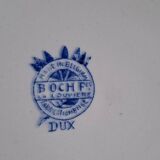 Set of 4 Dux Boch blue soup plates