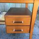 Vintage desk with 2 drawers in beech and cp with the Formica top