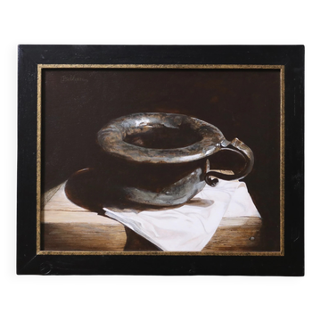 Still life with pewter chamber pot – Marjolein van den Berg, c. 2011