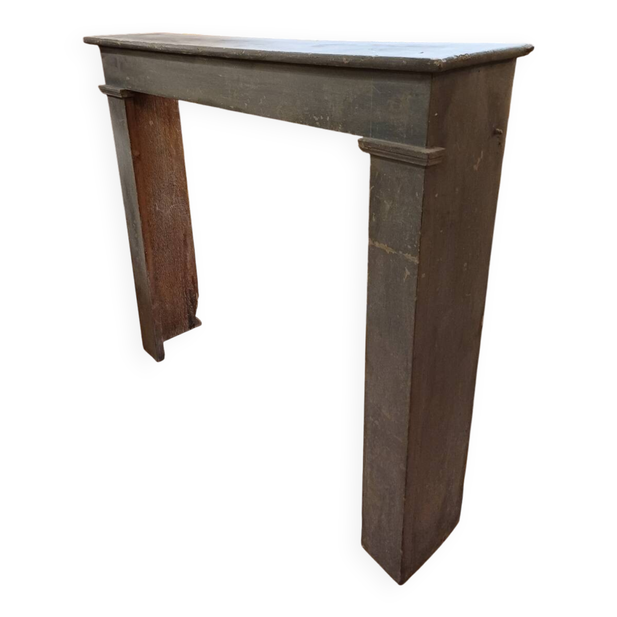 Decor, cheminée factice, console Bois peint époque 19 eme