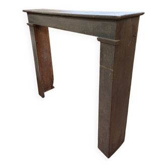 Decorative fireplace, painted wooden console table, 19th century