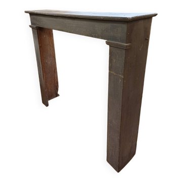 Decorative fireplace, painted wooden console table, 19th century