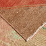 Red & Cream Classic Turkish Runner Rug, 75x296Cm