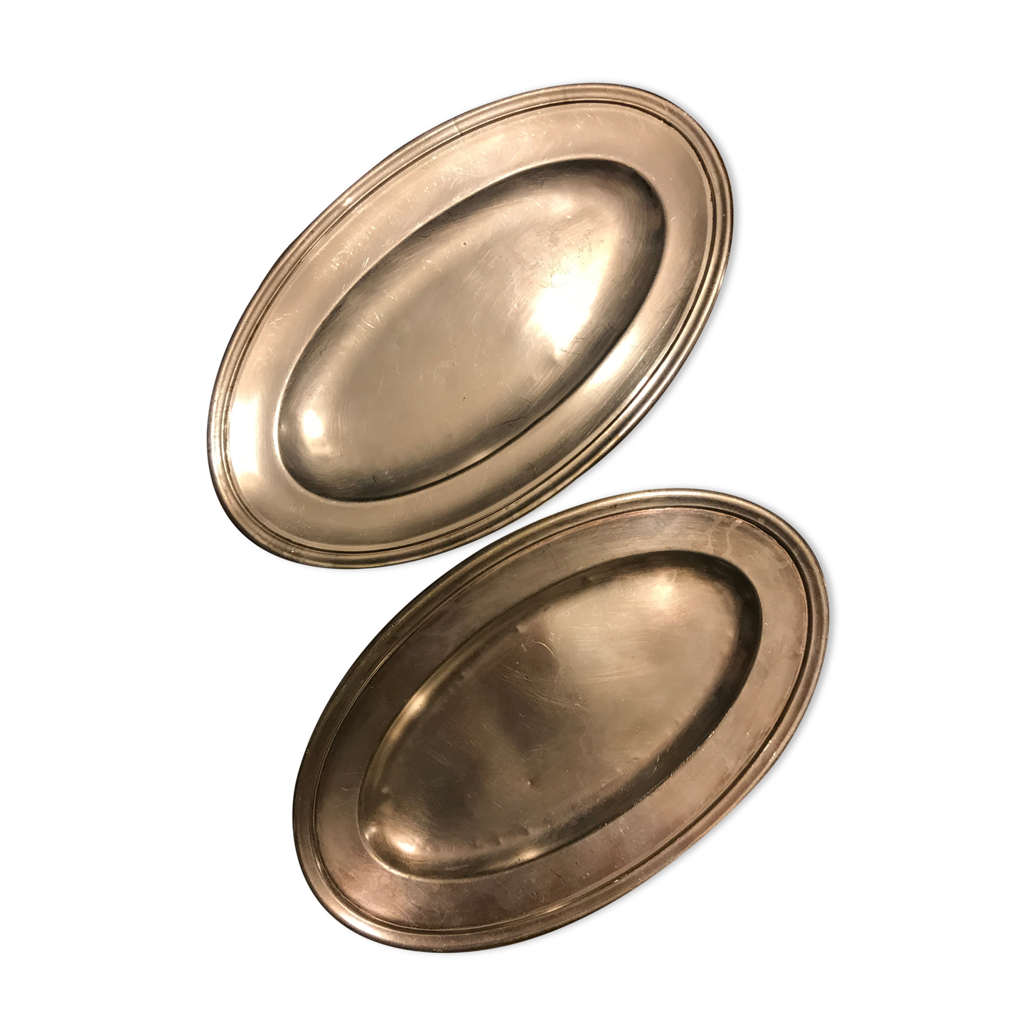 2 plats métal argenté anglais