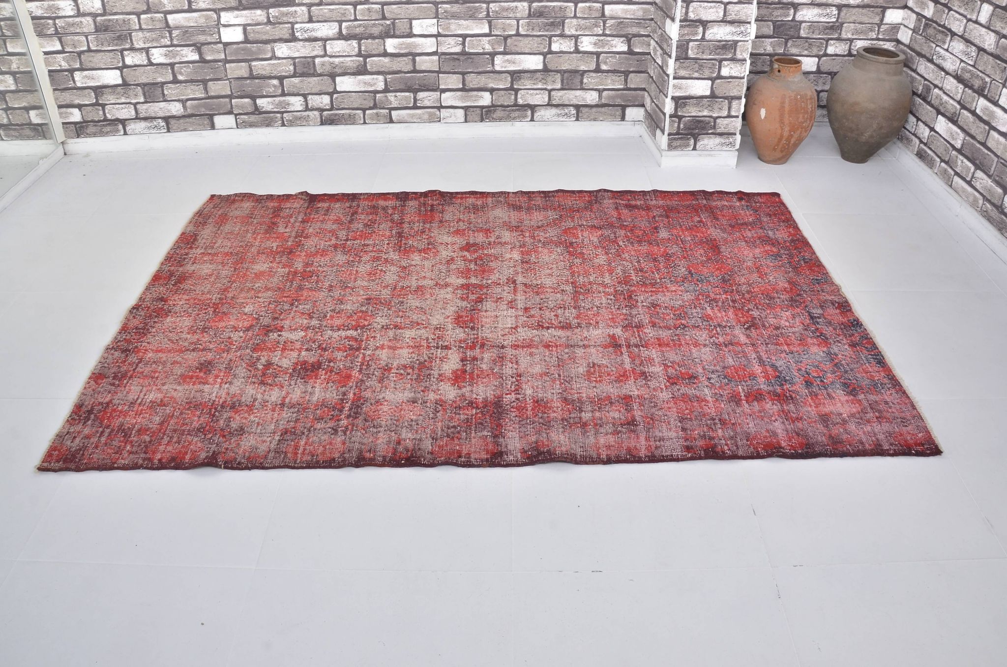 Red Turkish Oushak Rug sku 1502
