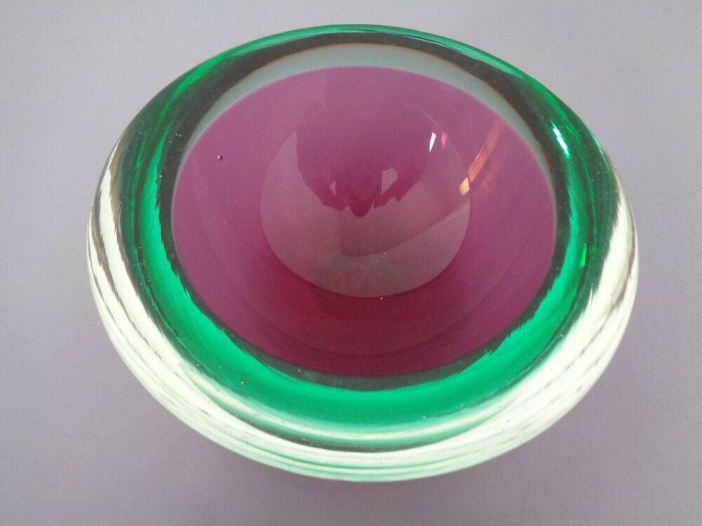 Sommerso Murano Glass Bowls by Flavio Poli, 1960s, Set of 4