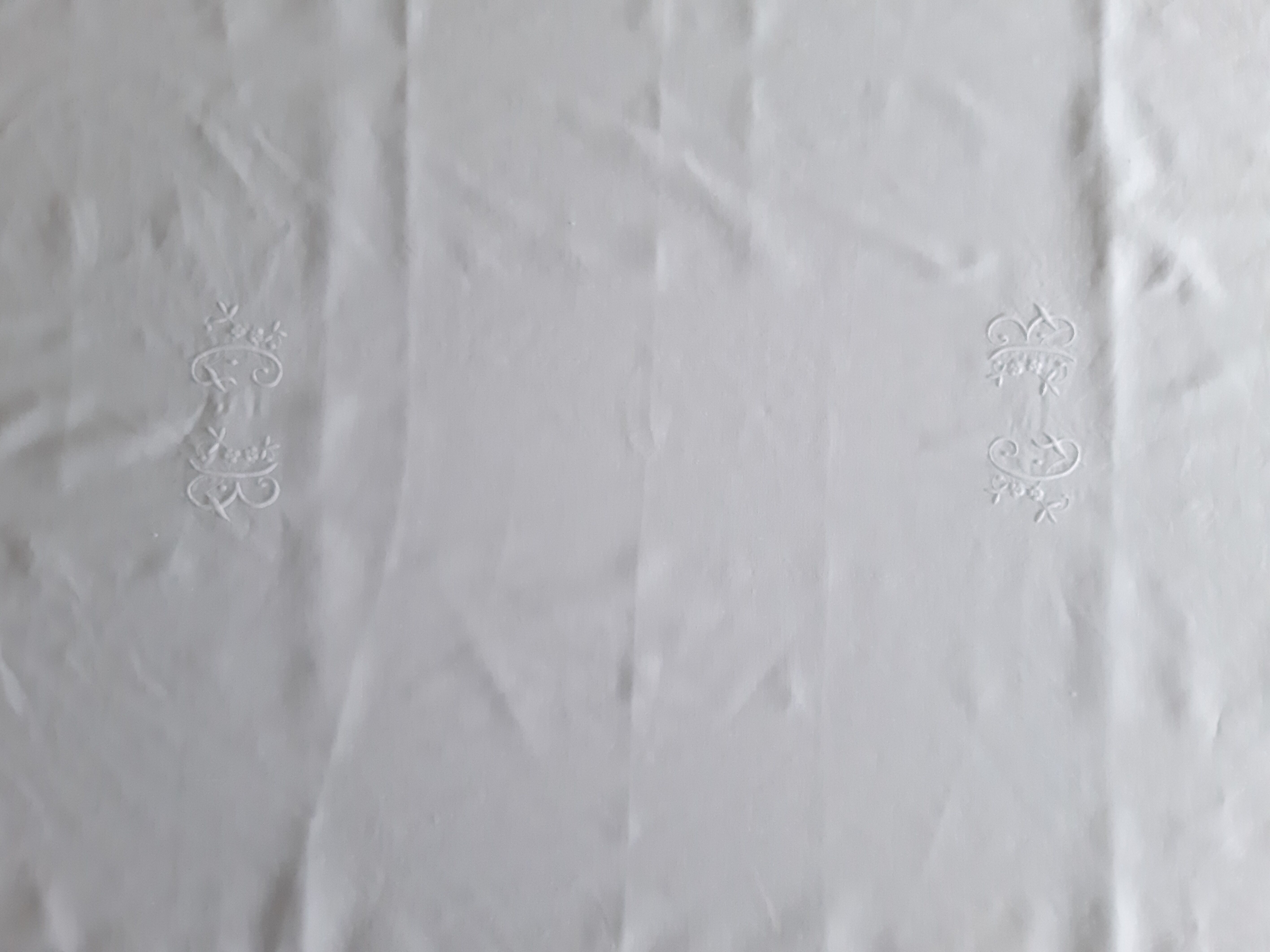 Old monogrammed table C B