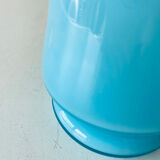 Large old blue opaline vase