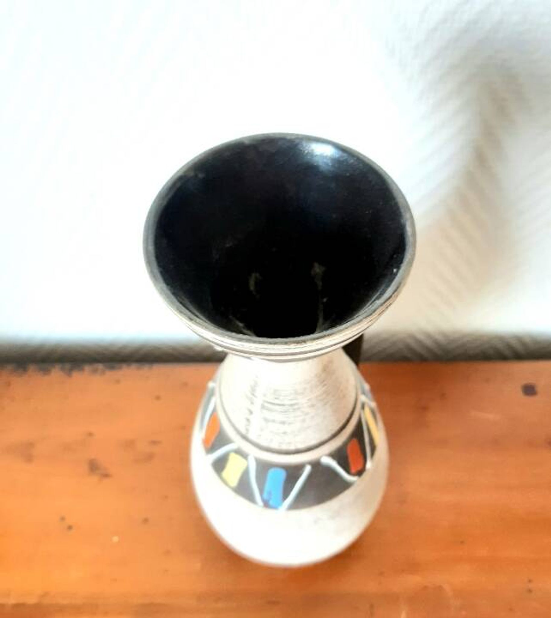 Vase en céramique graphique, West Germany, vers 1970