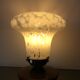 Lampe Art Déco globe champignon Clichy et pied bois