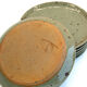 6 dessert plates in green grey sandstone