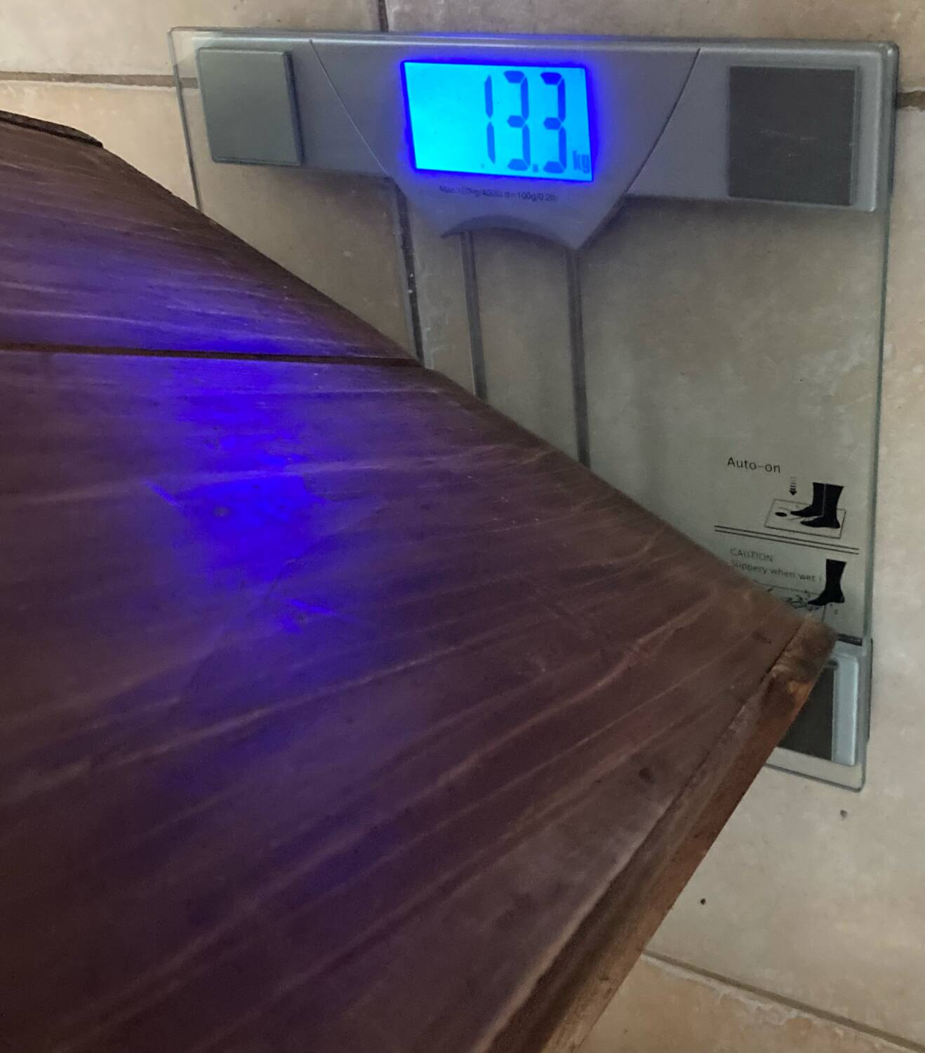 19th century solid wood bedside table