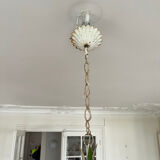 Lustre émaillée bouquet fleurs naïve