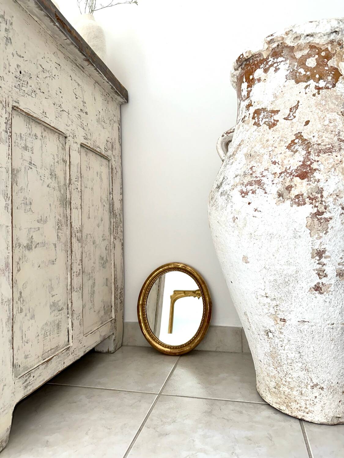 Old oval mirror early 20th century