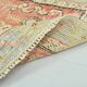 Tapis Couloir Vintage Patiné – Tons Corail, Crème & Vert Sauge, 85x352 Cm