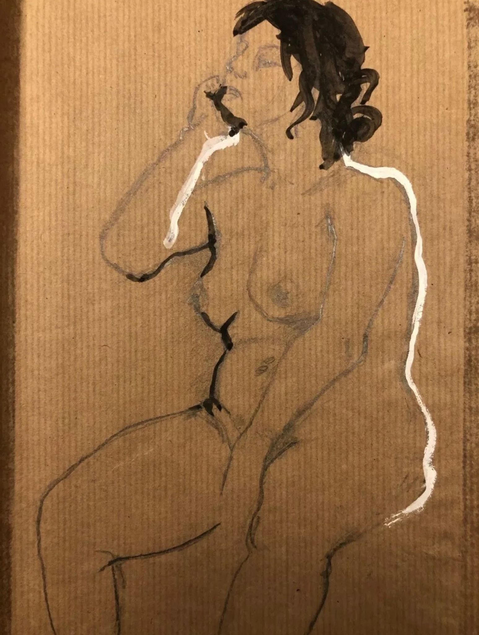 Painting drawing nude feminine