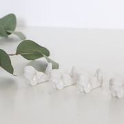 Set of 4 doors cherub knife, porcelain, vintage