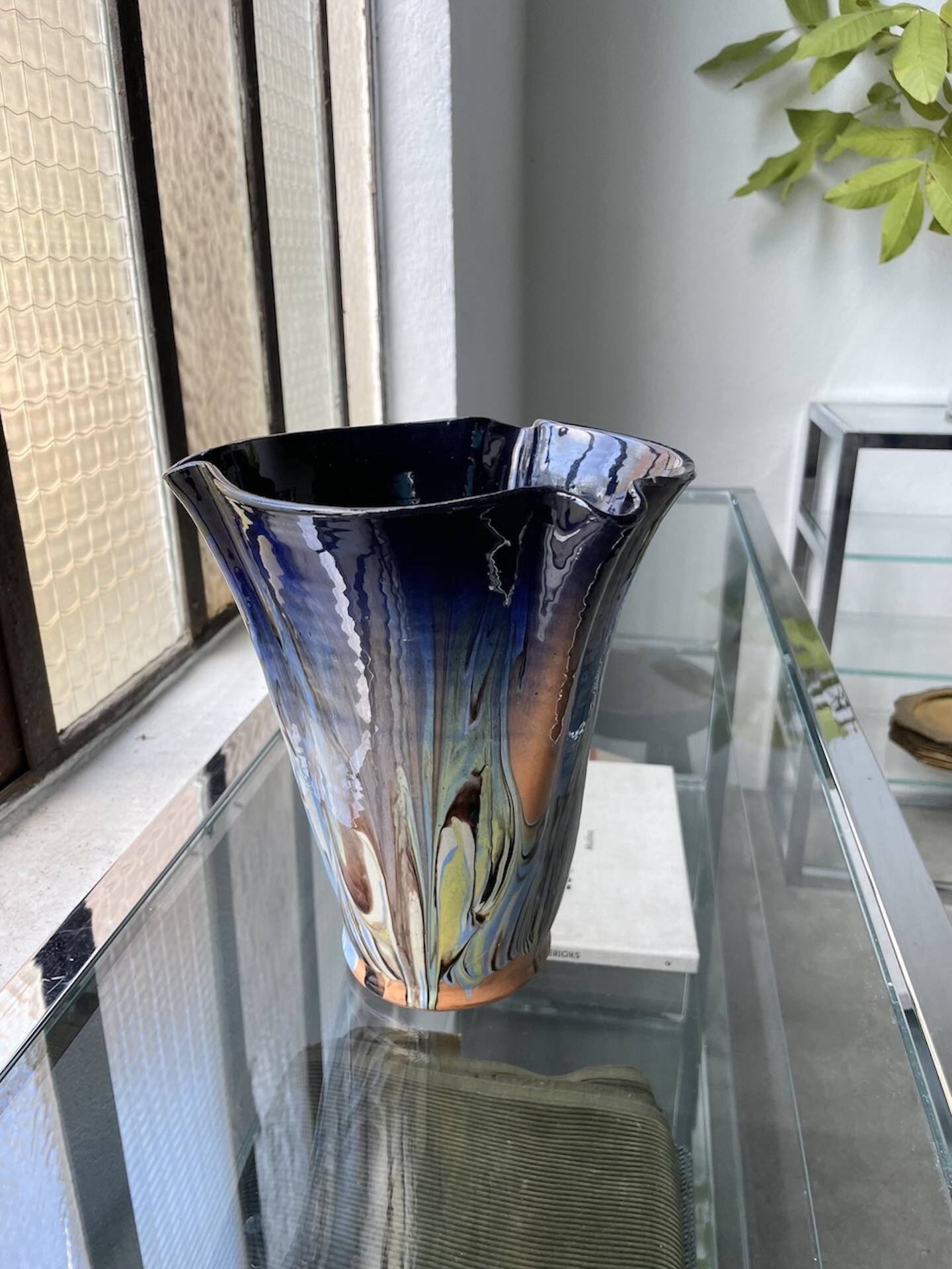 Glazed ceramic vase